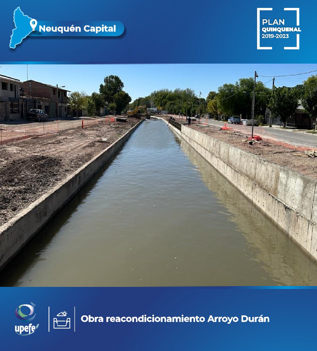 OmarGutierrezOk's tweet photo. ¡Buen día!
Continuamos trabajando en el reacondicionamiento del Arroyo Durán. Una obra que beneficia a más de 230 mil habitantes de la ciudad de Neuquén e incorpora otros 600 m de paseo lineal que incluye
🏃🏻‍♂️vereda
🚲bicisenda
🪑bancos
💡iluminación
💧riego
¡Mirá! 👇🏼 https://t.co/HZEp3GxGRa
