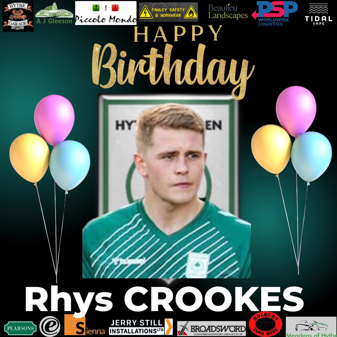 HytheDibdenFC's tweet photo. Happy birthday to @Rhys_Crookes we hope you enjoy your birthday. https://t.co/kH2rzEnTL0