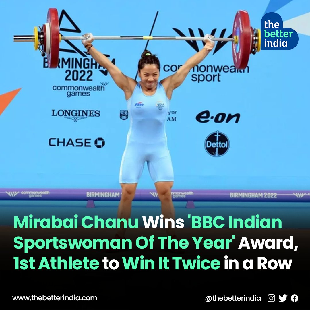 “I am really excited and want to say that I will be working even harder for the forthcoming games and win more medals for India,' said #MirabaiChanu after she won the #BBC Sportswoman of the year award 2022. @mirabai_chanu #Award #Proud #Inspiration #IndianAthlete #Manipur