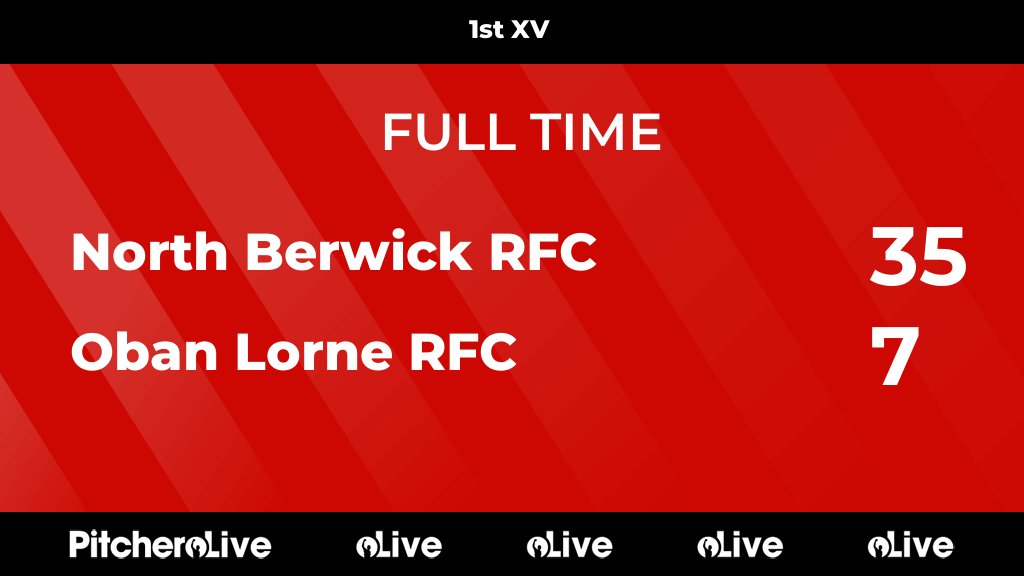 NorthBerwickRFC's tweet photo. FULL TIME: North Berwick RFC 35 - 7 Oban Lorne RFC
#NOROBA #Pitchero
https://t.co/MpmHJz4Rhq https://t.co/UjpsS4Z5vL