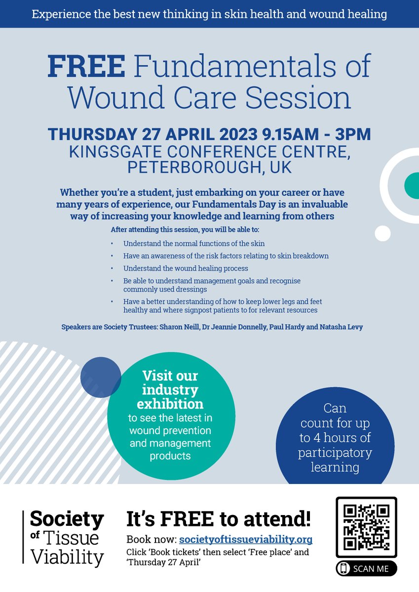 ISTAP is pleased to share information for the Society of Tissue Viability's upcoming 'Solving skin and wound challenges together' conference. The Society of Tissue Viability is an International Official Partner of ISTAP. 

Book now and learn more: societyoftissueviability.org
