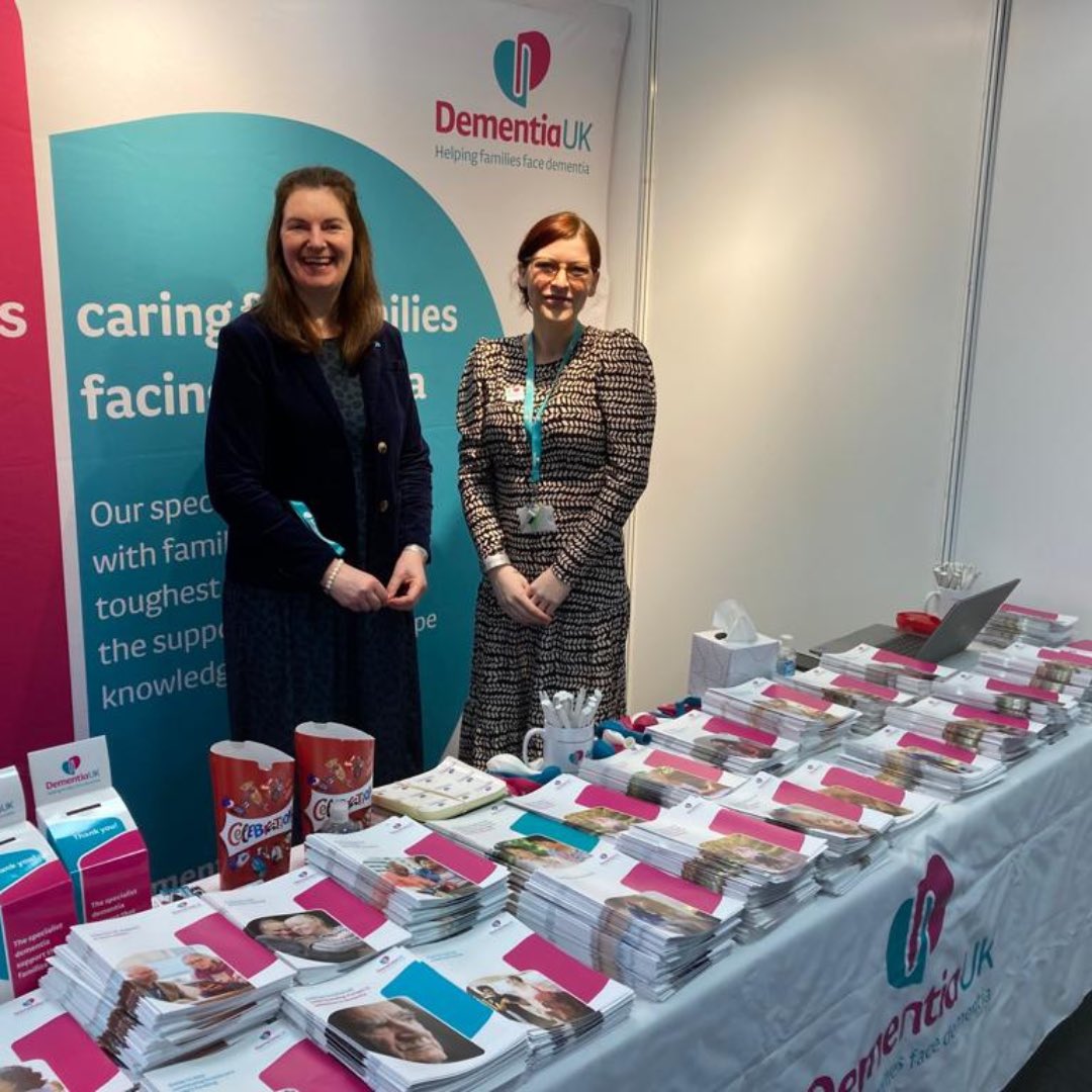 DementiaUK's tweet photo. We had a great time @AlzheimersShow last week! Here are some of our Admiral Nurses presenting and Cove and Michelle ready to greet people at our stand 😊

@julesknightDUK @debjacko1968 @JoeCost55776226 @RWardDooley https://t.co/D7XoY5QVbN