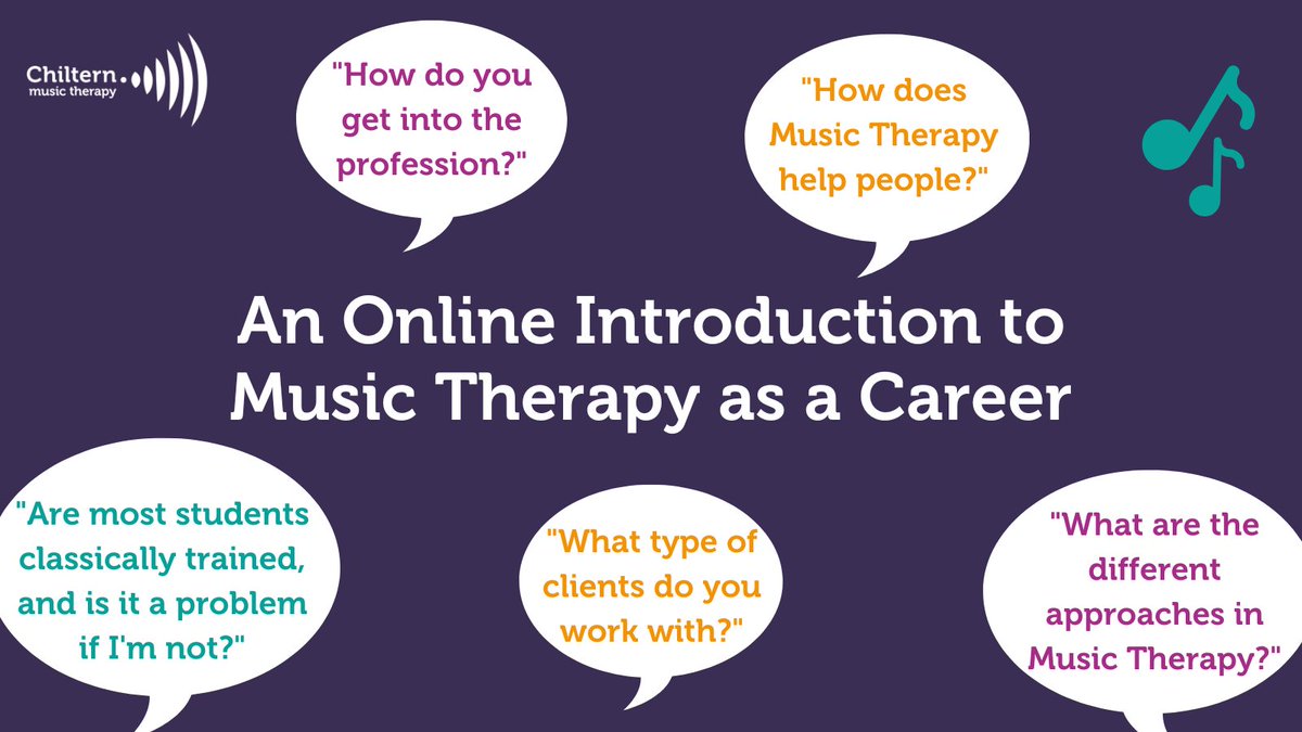 Do you want to learn more about what it’s like to work as a #MusicTherapist? Join our #online #workshop and find out all about the different types of work a Music Therapist undertakes, the vast range of client types, and routes into the profession. Book 👉 bit.ly/3YqY7xK