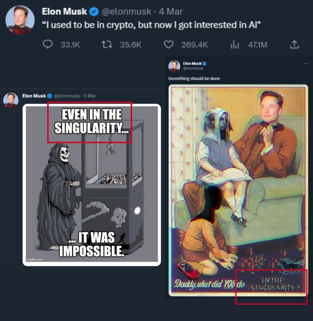 KingsCharts's tweet image. The hardwork i did to find the 100x gem is decoding @elonmusk handle. #Agix #Singularity #AI . Connect the Dots 😏
#AGIX $AGIX @SingularityNET