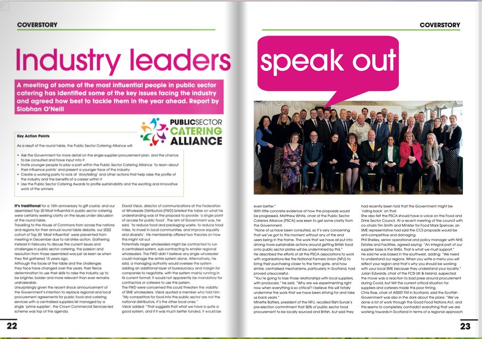 PSCMagazine's tweet photo. You can find the full round-up of the recent Public Sector Catering's 'Most Influential' #PSCMI meeting in the March issue of #PSCMagazine that is out now >>https://t.co/krupsvSKFb
@TUCOltd @LACA_UK @PACEUK @AssistConf @NACCCaterCare @NFUtweets @hospitalcaterer @SiobhanONeill https://t.co/GMlDXBKyMg