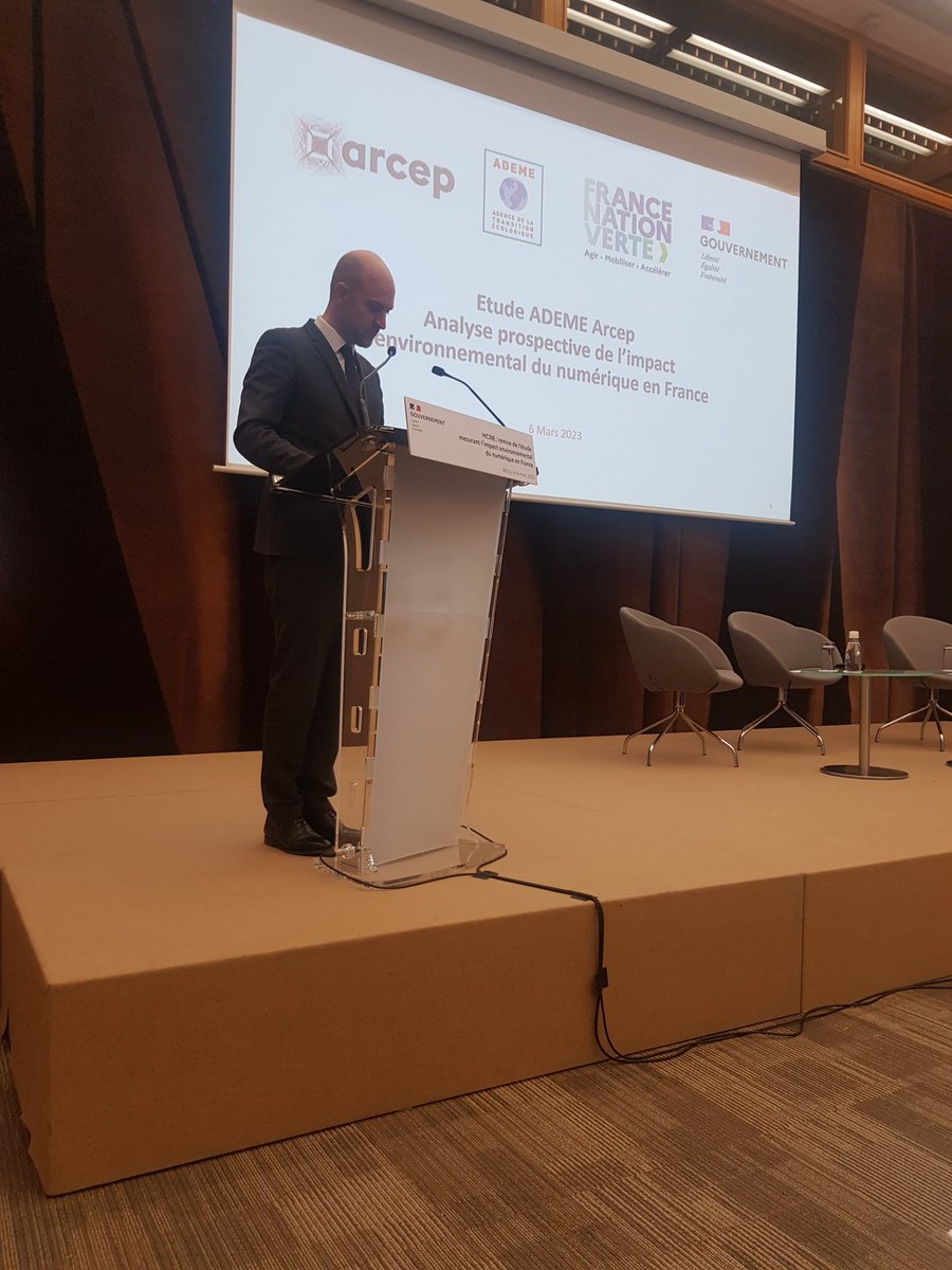 Comment limiter les émissions de CO2 du numérique ? C'est parti pour la remise du rapport <a href="/Arcep/">Arcep</a> <a href="/ademe/">ADEME</a> 2023 sur le sujet. Avec du <a href="/jnbarrot/">Jean-Noël Barrot</a> et <a href="/ChristopheBechu/">Christophe Béchu</a> Inside.
Sujet passionnant. #greenIT