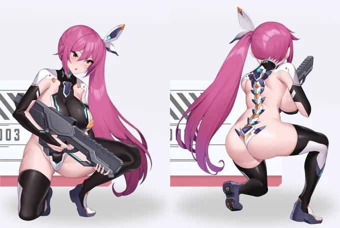 以前うちの子のモーションを作成いただいたLKさん()のご依頼でOCのニューちゃんを描かせていただきました～こちらのイラストがNIKKE風に動くそうです!楽しみ! 