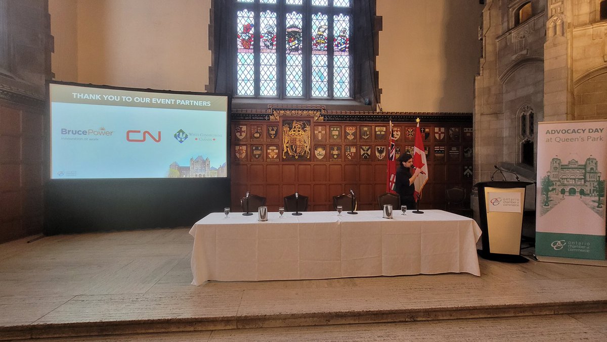 Final preparations at the beautiful <a href="/harthouseuoft/">Hart House</a> as the #ONChamberNetwork descends upon Queen's Park for our annual <a href="/OntarioCofC/">Ontario Chamber</a> #QPAdvocacyDay. We have a day of engagement planned with provincial policymakers and representatives of all parties.