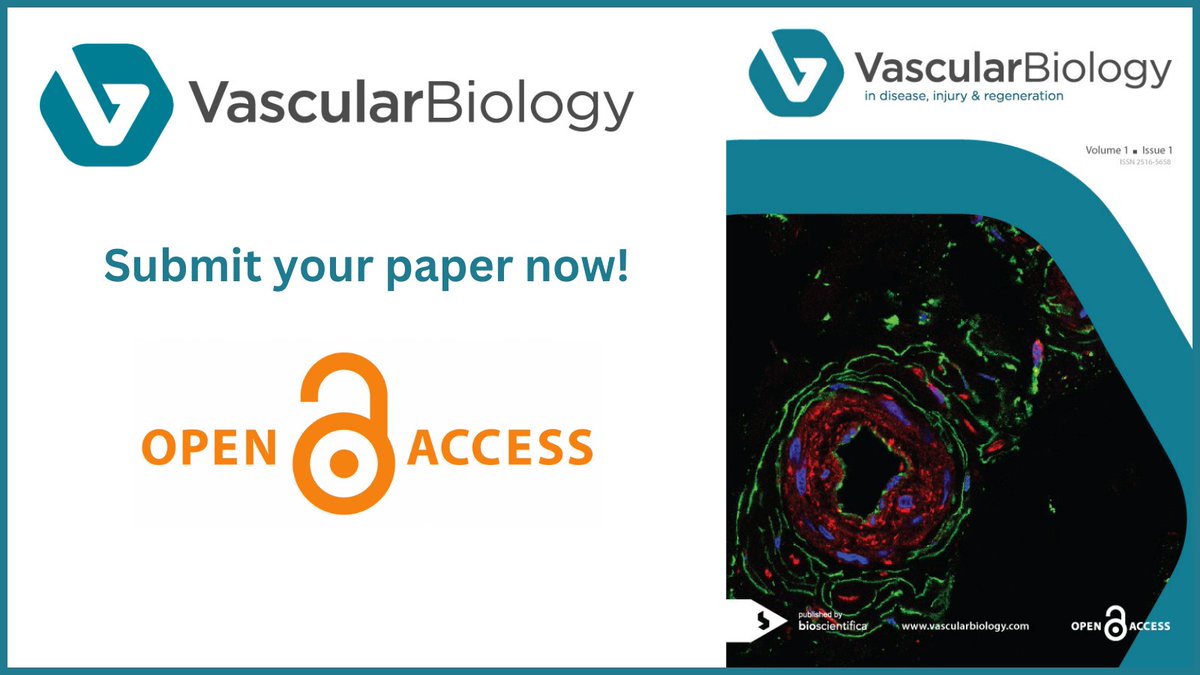 Do you have basic, mechanistic, clinical or translational research or reviews within the field of vascular biology? @VascularBiol is FAST, FREE and profits from the publisher go back to the scientific community. ow.ly/IcXM50MVfCR