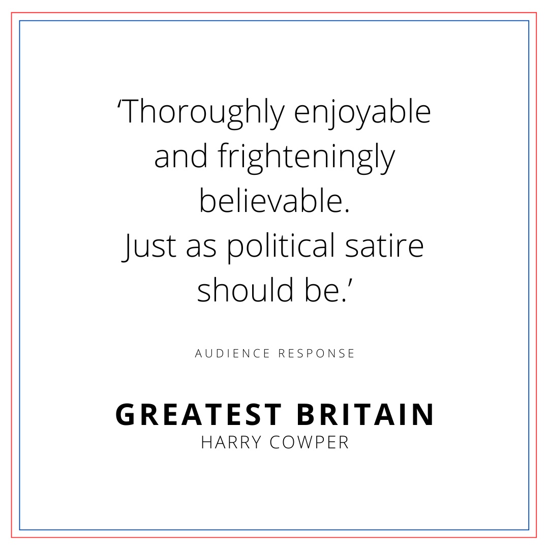 For fans of comedy and dystopia, help us support #newwriting and continue to produce original work! 'Greatest Britain' is available to watch on demand until March 17th! #newtheatre #greatestbritainplay #satire  #digitalproduction

Watch it here: tinyurl.com/bp4w45vy