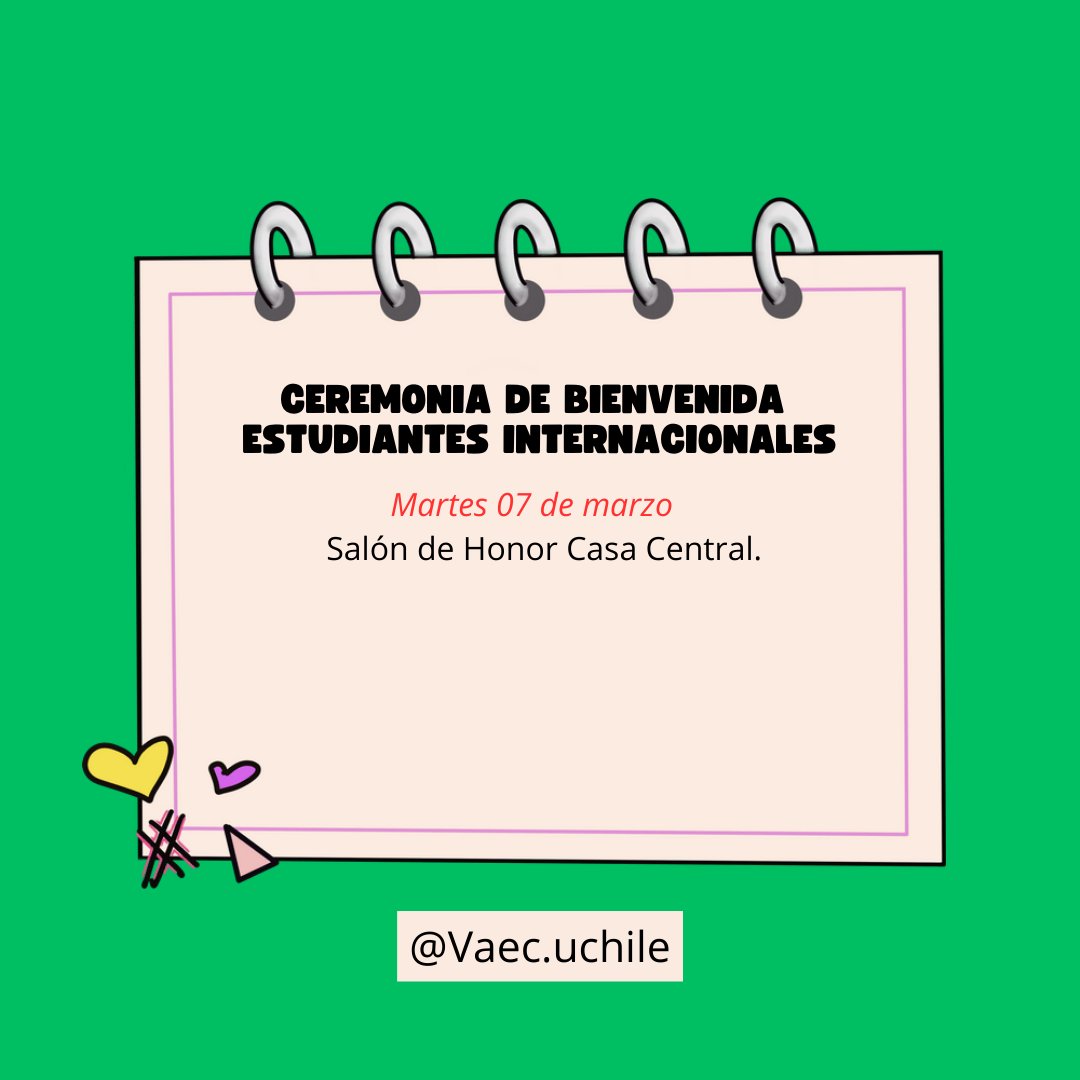 VaecUchile's tweet photo. ¡Bienvenidos y bienvenidas #mechones! 🤗Aunque la transición del colegio a la universidad puede ser intimidante 🙌, la @uchile ha preparado varias actividades para resolver sus dudas y que conozcan mejor la casa de Bello 🤓😀😀. ¡Revísalas aquí!
#EducacionSuperior #SuperLunes2023 https://t.co/xIIrh4fFiq