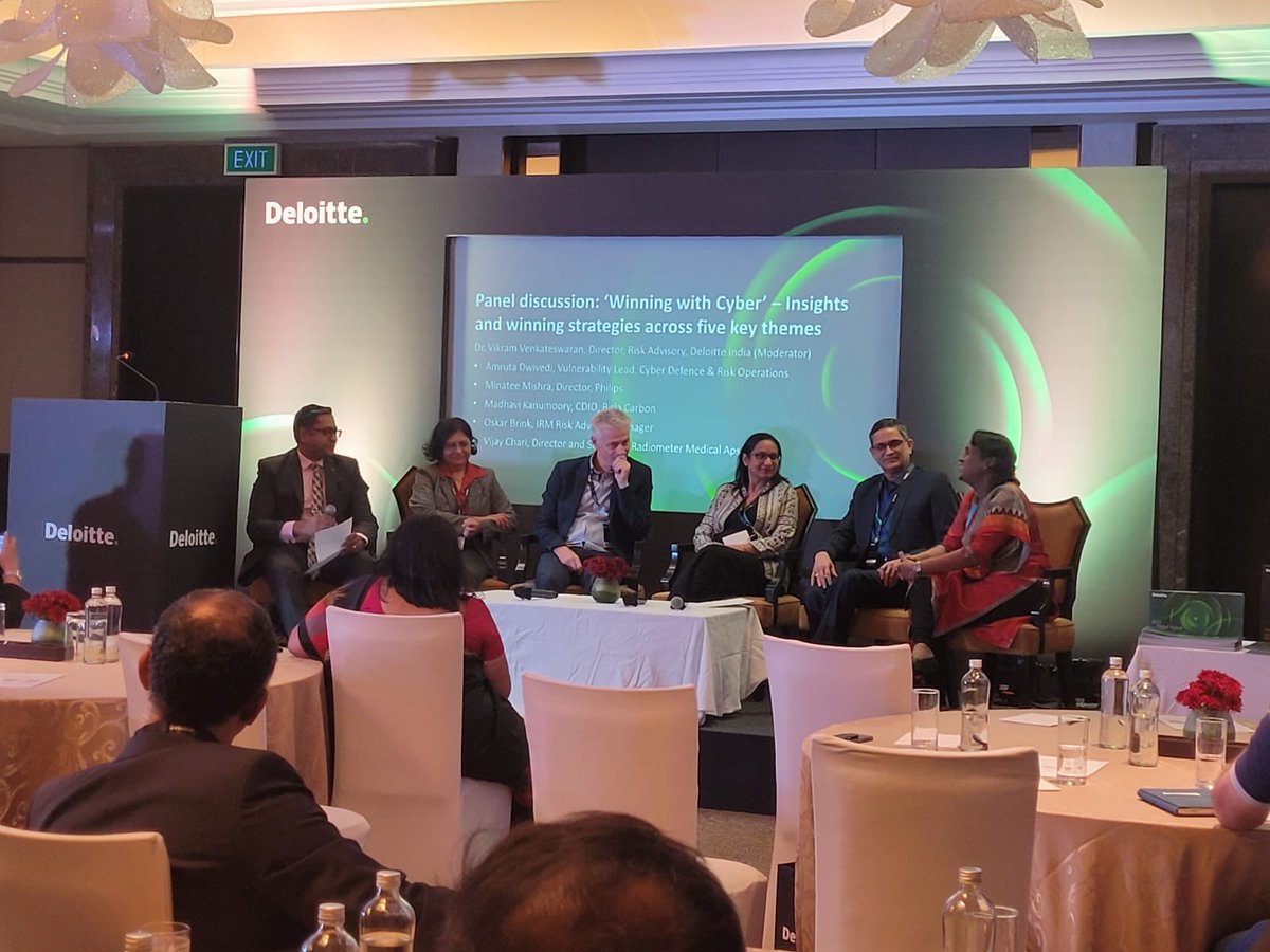 DeloitteIndia's tweet photo. #FutureOfCyber
To showcase #cyber insights from our latest 2023 Global Future of Cyber survey report, we organised an exclusive closed-door #roundtable discussion in Bengaluru on "#WinningWithCyber - 2023 and Beyond", designed around winning strategies across cyber themes. https://t.co/nL4MzsmvXH