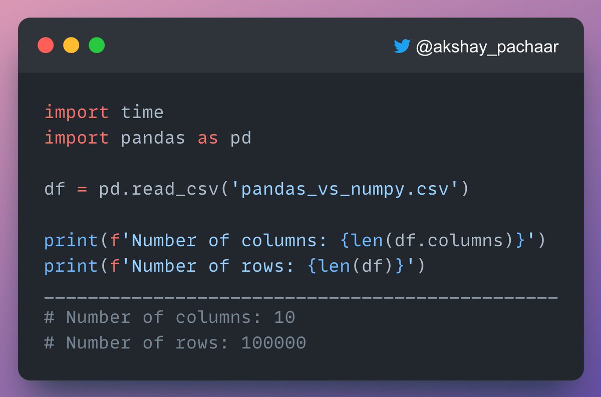 NumPy vs Pandas!!! Pandas is built around column major format. A subtle