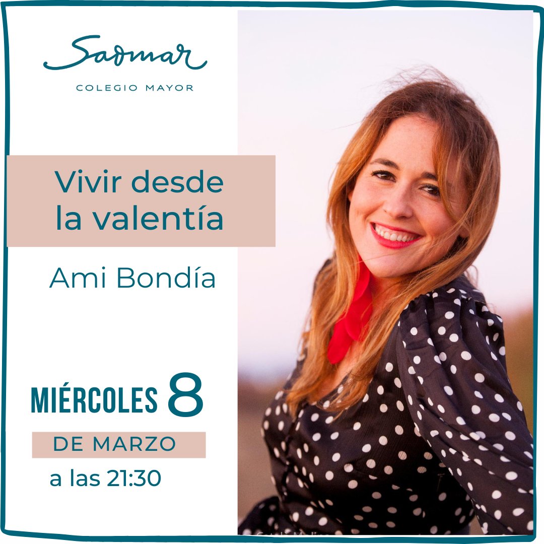 Esta semana tenemos la suerte de contar como ponente con <a href="/amibondia/">Ami Bondía🌞/Lady Energía 🔋</a>, impulsora de <a href="/mundovalientes/">Mundo De Valientes</a>.  Es difícil resumir en un tuit quién es Ami Bondía, pero este miércoles, #Diadelamujer  podrás descubrir a una auténtica valiente ¡No te lo pierdas!
#InspiringWomen #Saomar