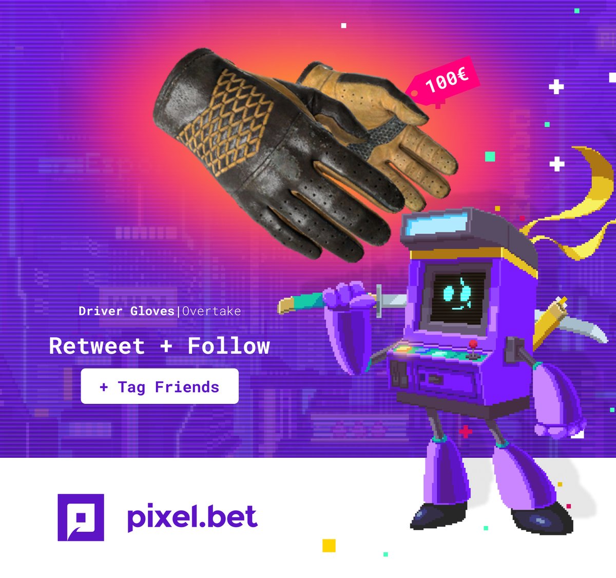 pixel_bet's tweet photo. 🚨 It's time for yet another giveaway 🎉

🎁 𝗗𝗿𝗶𝘃𝗲𝗿 𝗚𝗹𝗼𝘃𝗲𝘀 | 𝗢𝘃𝗲𝗿𝘁𝗮𝗸𝗲 (𝗙𝗧)

👉 To enter ⬇️

✅Follow @pixel_bet
✅Retweet and Like the post
✅Tag 2 friends

Winner will be rolled on March 20th

#CSGO #csgoskins #csgogiveaways #Giveaway https://t.co/oJwJInT2Ki