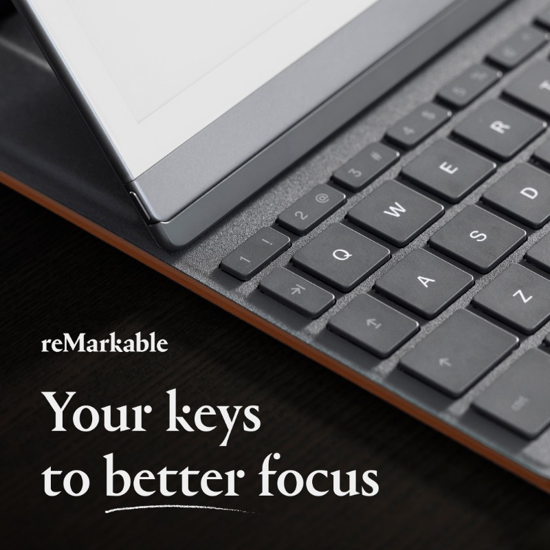 remarkablepaper's tweet photo. A space that’s entirely yours, where nothing can come between you and your thoughts. Introducing Type Folio, our most powerful accessory yet.