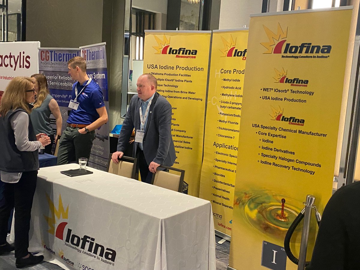 iofinaplc's tweet photo. We had a great time at the Specialty & Custom Chemicals Show 2023 last week in Nashville. It is always great meeting people interested in Iofina. We look forward to the next event. #SOCMA #Iodine #events #chemicals #Nashville https://t.co/KC5jY7561o