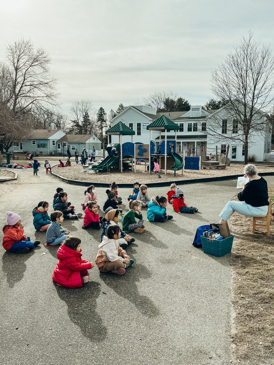 LexMontessori's tweet photo. Story time... outside?! Is spring almost here? #LMSSpecials #IAmLMS #LMSch https://t.co/9t99CE2IZ3