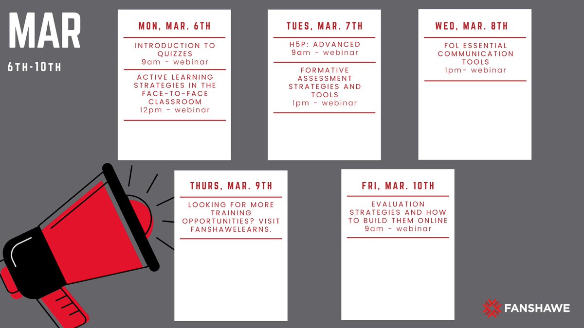 FanshaweLearns (@fanshaweteach) on Twitter photo Good morning <a href="/FanshaweCollege/">fanshawecollege</a> Faculty! We have some great webinars scheduled for you this week. Check out our schedule and register on Fanshawelearns: fanshawec.csod.com/samldefault.as… Good morning <a href="/FanshaweCollege/">fanshawecollege</a> Faculty! We have some great webinars scheduled for you this week. Check out our schedule and register on Fanshawelearns: fanshawec.csod.com/samldefault.as…