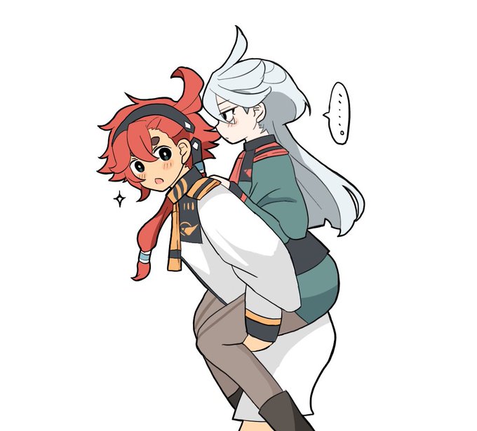 「ahoge piggyback」 illustration images(Latest)