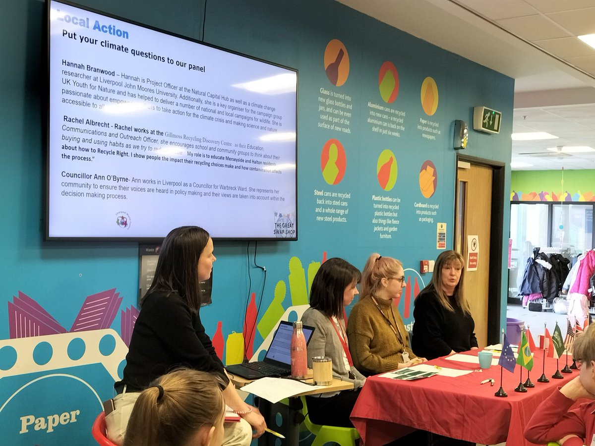 'You challenge me!' Councillor @ann_obyrne on accountability to our youth and our collective future -- On the panel today sharing with young people from across Merseyside her work in Warbreck Ward around environmental health, preventing food waste and 'nudge theory'. @MerseyRDC