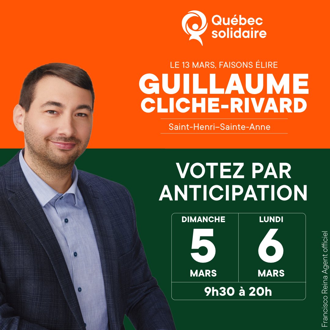Québec solidaire on Twitter "Le vote par anticipation continue toute