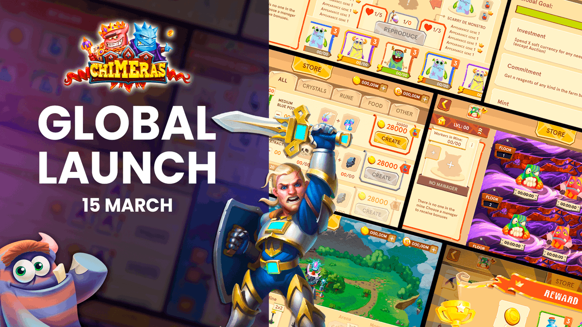 ChimerasGame's tweet image. Hey, folks 👋 

We are excited to announce that #chimeras will enter the Global Launch on March 15th! 🔥 🔥 

We plan to wrap up all of the ongoing events and contests on this day to focus more on new exciting things to come. Stay tuned for updates.

#chimgloballaunch #chimgame