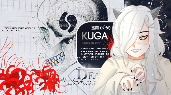 bakayase's tweet photo. thank you to @/mysticdrawsart for drawn my sicklingsona , Kuga 空閑 (くが) ; whos in strait-jacket to keep her sanity intact 24/7
#Sicklingsona https://t.co/xVK8a7BTIn