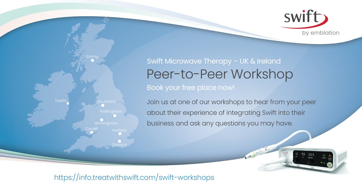 Have you considered introducing Swift wart and verruca treatment into your clinic but have unanswered questions?

Book your free place at our peer-to-peer Swift workshop to learn more - hubs.li/Q01FnhfD0 

#swiftmicrowavetherapy #commonwarts #plantarwarts #verruca