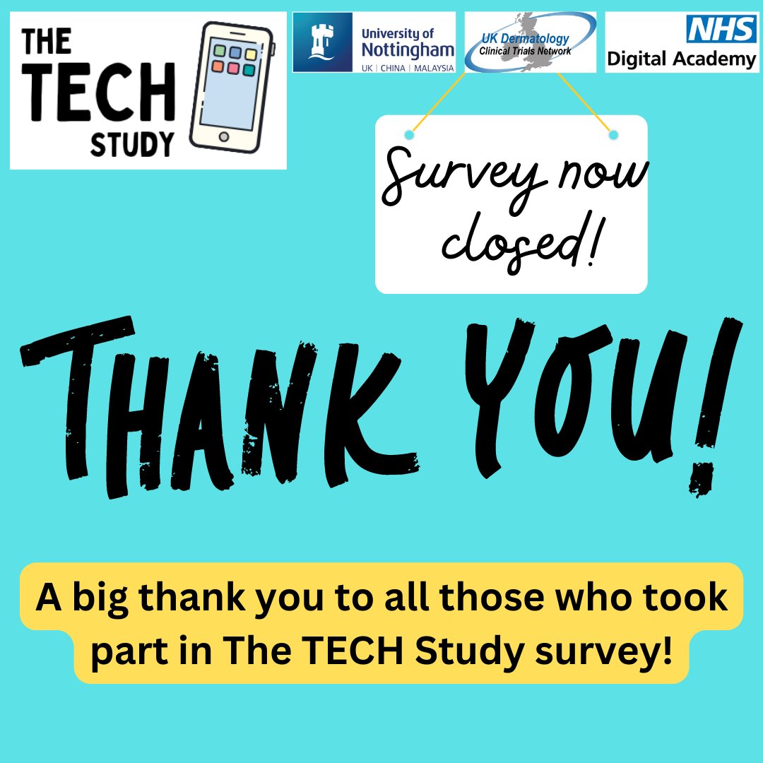 A big thank you to all those who took part in our survey!!

Watch this space for further opportunities to get involved with this study!

#eczema #teleconsultations