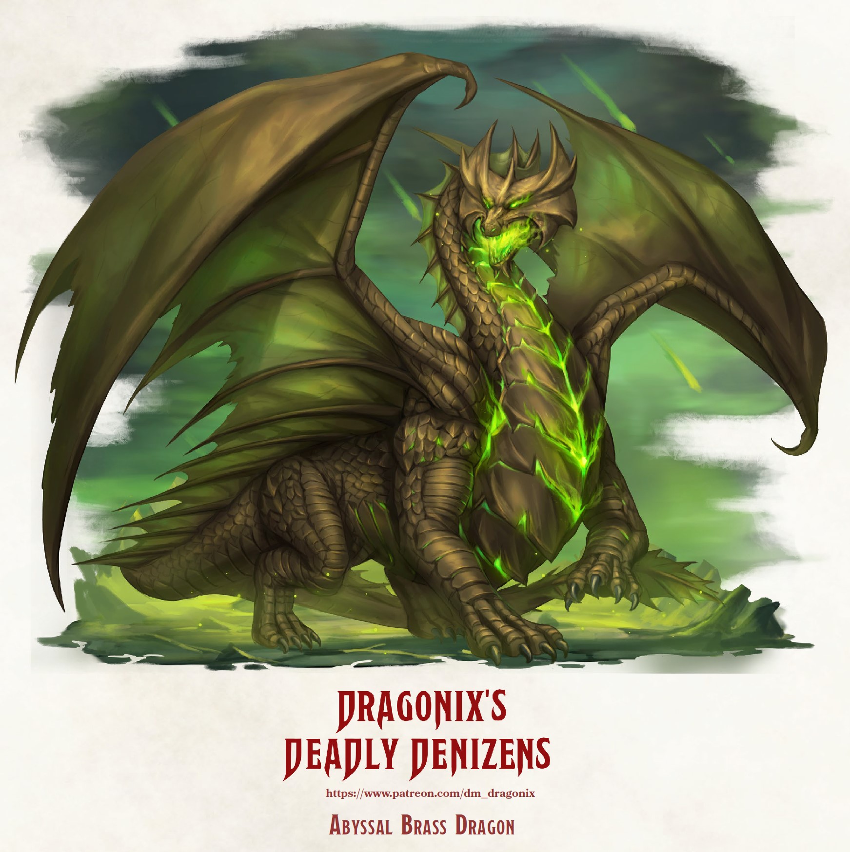 OC][Art] Dragonix's Deadly Denizens Art Preview: The Half-Red Dragon  Tyrannosaurus Rex! : r/DnD