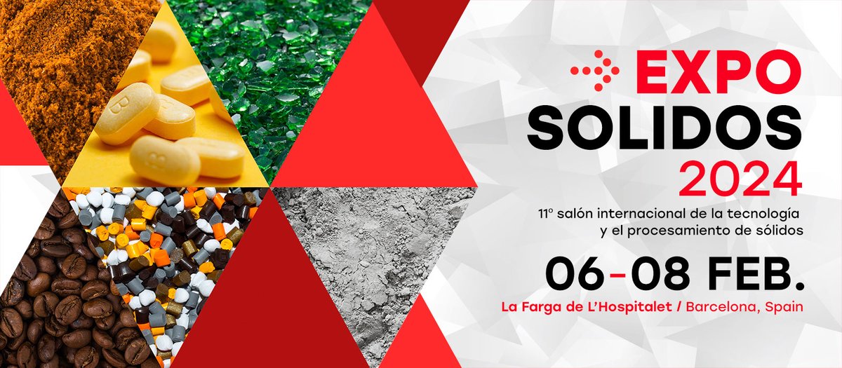 industriambient's tweet image. #EXPOSOLIDOS, #POLUSOLIDOS Y #EXPOFLUIDOS 2024 YA TIENEN EL 94% DEL ESPACIO OCUPADO

El evento más importante del sur de Europa sobre tecnología para los procesos industriales se celebrará los días, 6, 7 y 8 de febrero del año 2024 en La Farga de L’Hospitalet, Barcelona.