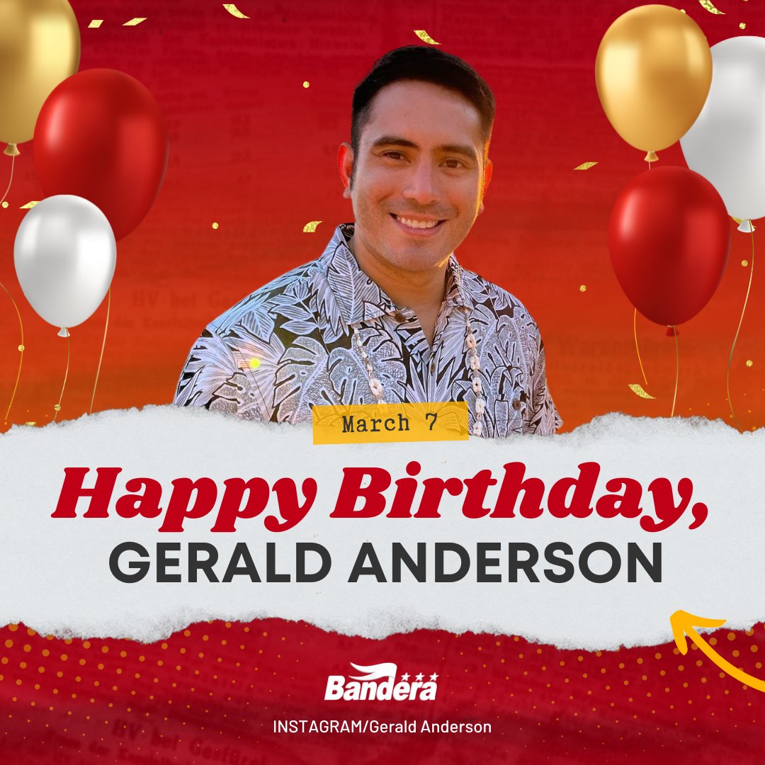 Bandera on Twitter "IT'S GERALD ANDERSON DAY! 🎉🥳 Sabaysabay nating