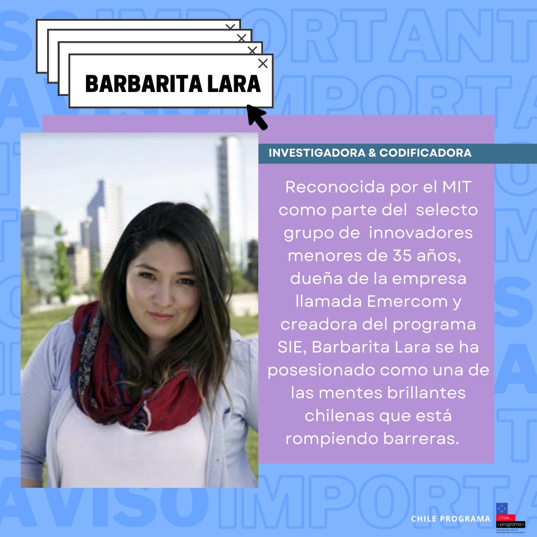 Chile_Programa's tweet image. 💻Comenzamos una importante semana en conmemoración al mes y #día de la #mujer, por esto hoy queremos destacar a diversas chilenas que la llevan en #stem.  Conoce sus nombres acá 👇