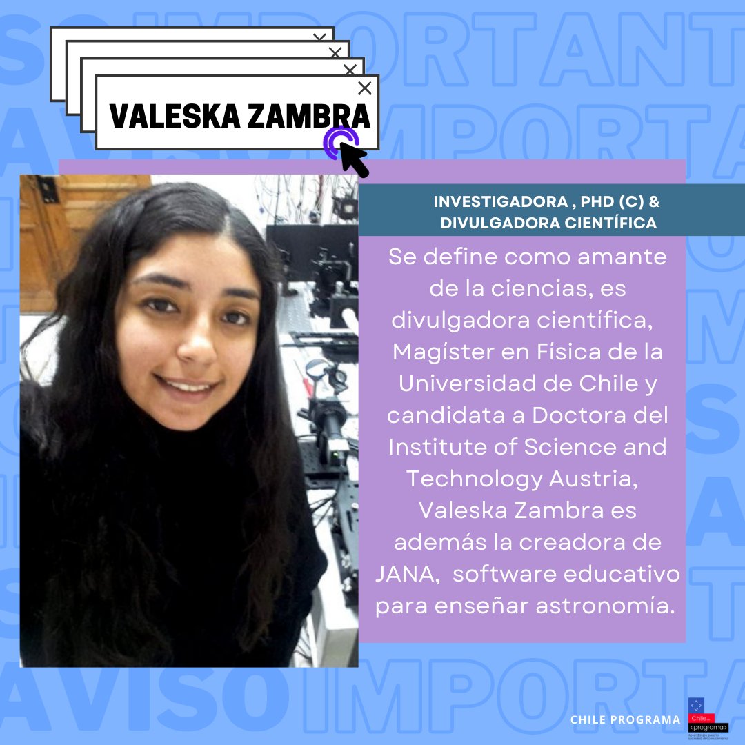 Chile_Programa's tweet image. 💻Comenzamos una importante semana en conmemoración al mes y #día de la #mujer, por esto hoy queremos destacar a diversas chilenas que la llevan en #stem.  Conoce sus nombres acá 👇