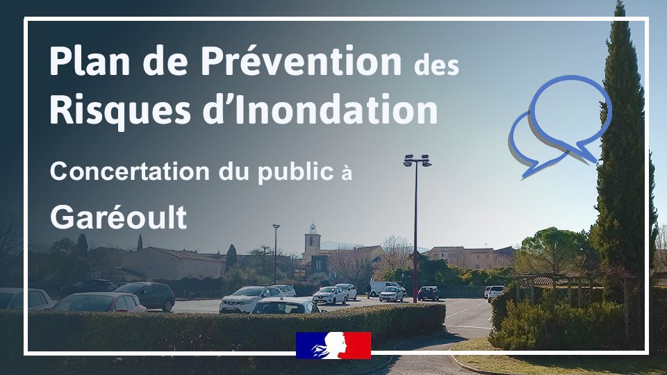 #Inondation #Prévention | 📣 Jusqu'au 12 mai 2023, #concertation publique dans le #Var sur le #PPRI de Garéoult, à la mairie et sur le site de la préfecture en cliquant ici 👉 var.gouv.fr/ppri-de-gareou…