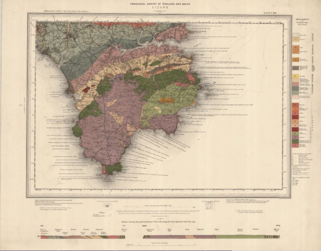 natlibscotmaps's tweet photo. Lets rock this #MapMonday.
We've just added 532 out of copyright Geological Survey of England and Wales maps to our website, dating from the 1860s to 1950s. 6-inch and 1-inch to the mile scales. https://t.co/AAHhwclLYJ
#MoreMaps #GeologicalMaps #Lizard #Cornwall https://t.co/jJNQge11BY