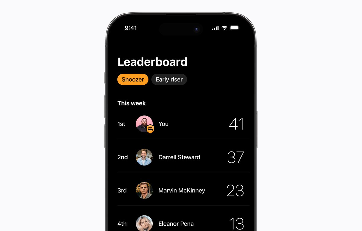 Clock app, but your snoozes are public