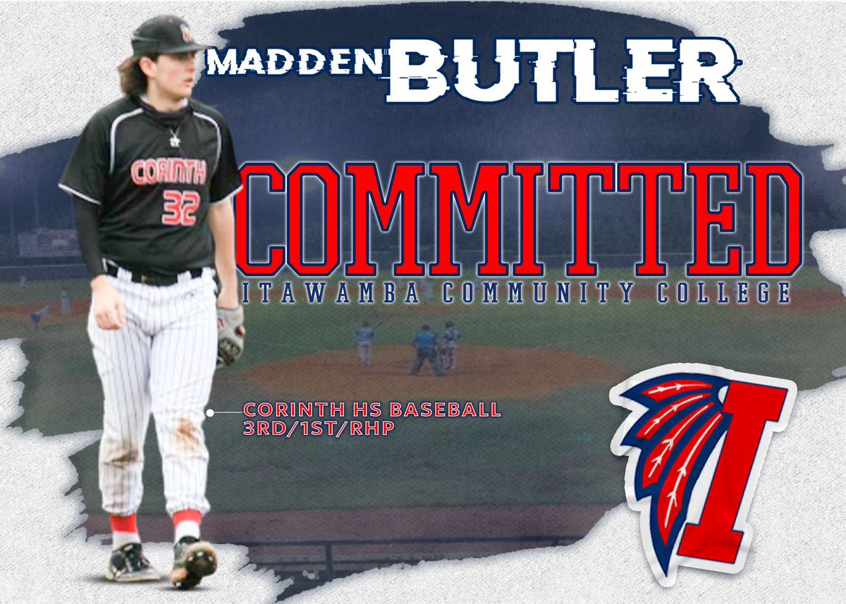 madden_butler's tweet photo. Happy to say that I have committed to play baseball at Itawamba Community College! Roll Tribe🔴🔵 @CoachRickColli1 @collinmc14 @LetsGoICC https://t.co/qhyxHeaKdM