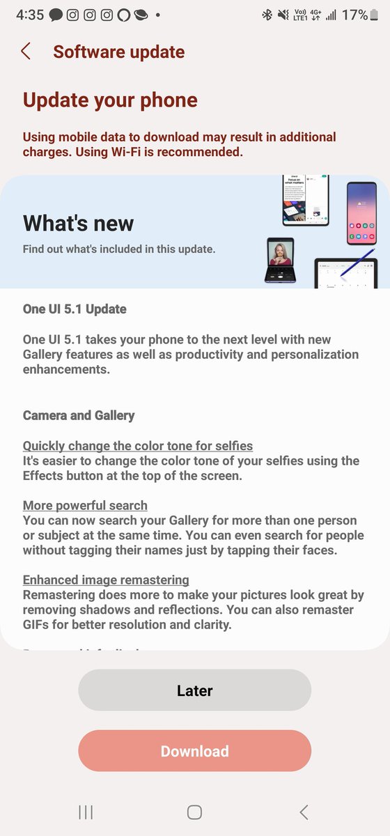 Edrees_Dahlan's tweet photo. @SaudiAndroid وصل تحديث Note 20 Ultra HongKong 
One UI 5.1 https://t.co/ABsucy0nYW