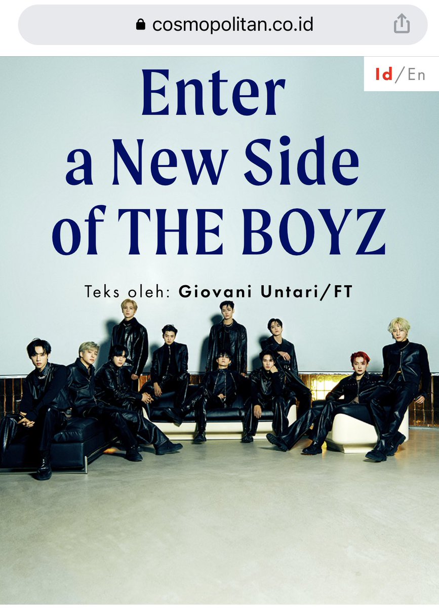 Sangyedn's tweet photo. Surprise! The Boyz is the first K-Pop group to grace the cover of Cosmopolitan Indonesia. Special to Deobi, Cosmopolitan Indonesia prepared individual covers for us. Hope you like it! 😉🖤 https://t.co/Nv6sr4pJHI