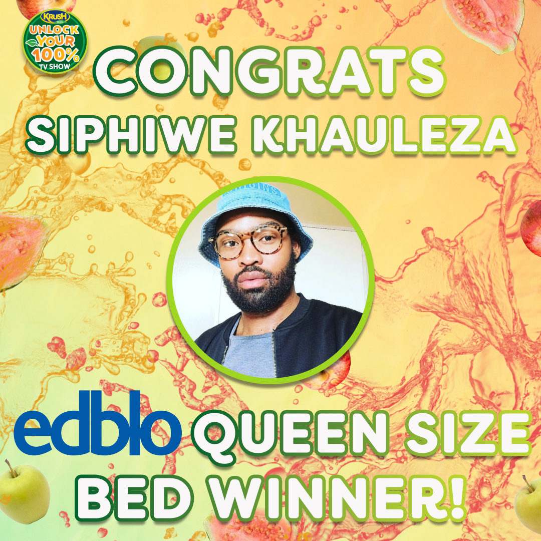 CloverKrush's tweet photo. Congratulations to our viewer winner Siphiwe Khauleza for Episode 4 who walks away with an #Edblo queen sized bed! 

Will you be our next lucky winner? New competition launches this Wednesday across our platforms! #Krush https://t.co/vGiB7p3oVC
