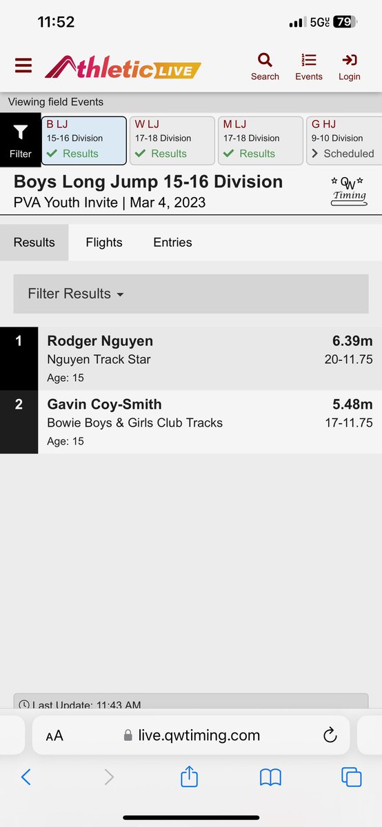 I am very blessed with a new PR in the long jump with 6.39M (20-11.75)  Outdoor season is gonna be a banger🔥