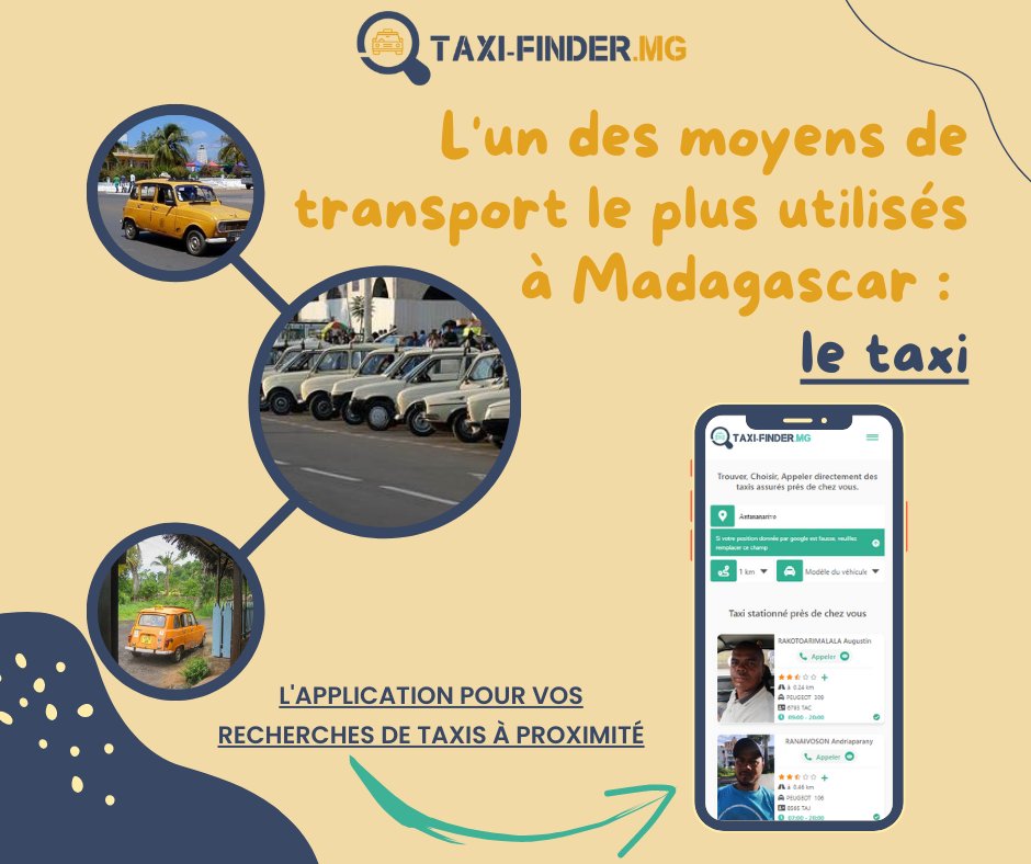 FinderTaxi's tweet photo. Le #taxi : l'un des transports les plus utilisés et les plus anciens à Madagascar 
ça vous arrive d'encore en prendre? 
Comment vous procédez ? 

https://t.co/kwIdFBlILS l'application pour vos recherches de taxis à proximité 📲🚕😉

#taxi #taxifinder #madagascar #application https://t.co/5QoSz9MSC4
