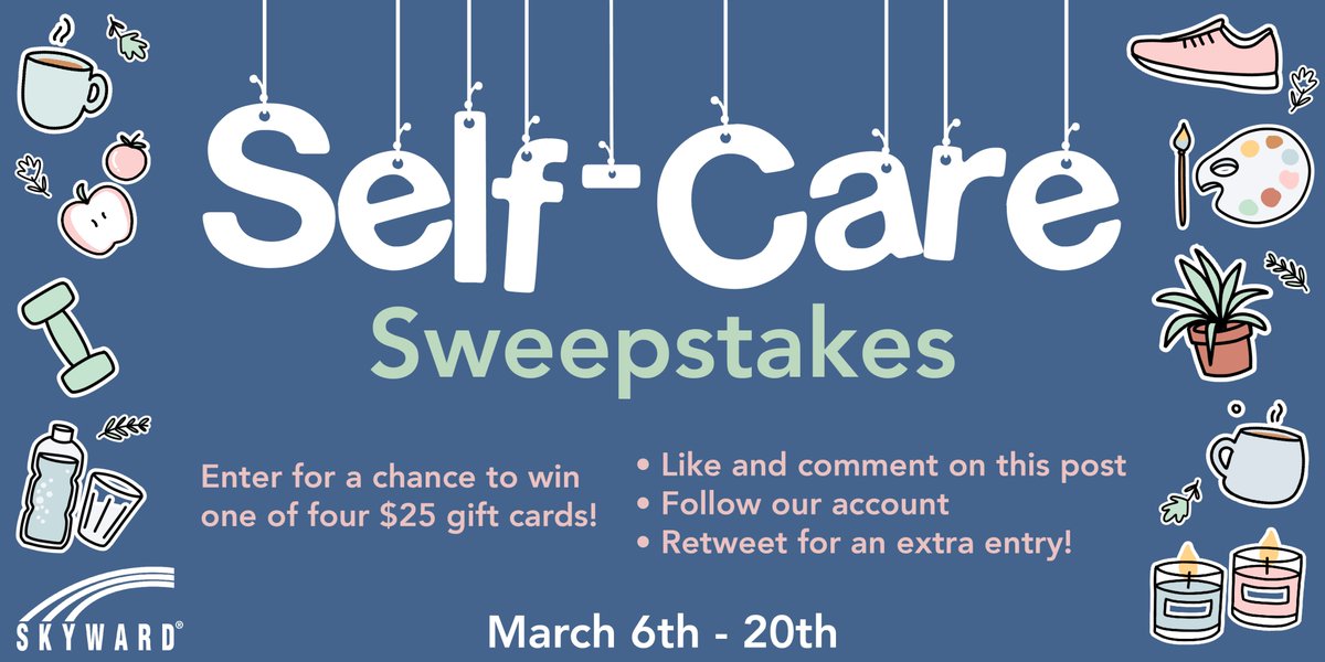 ⭐️Enter our Self-Care Sweepstakes!⭐️

Spring break and self-care go hand in hand. To show our appreciation for all that #educators, #administrators, and #SchoolStaff members do, we're treating four lucky #K12 professionals to a $25 <a href="/Starbucks/">Starbucks</a> gift card! skyward.com//NewSkywardSit…