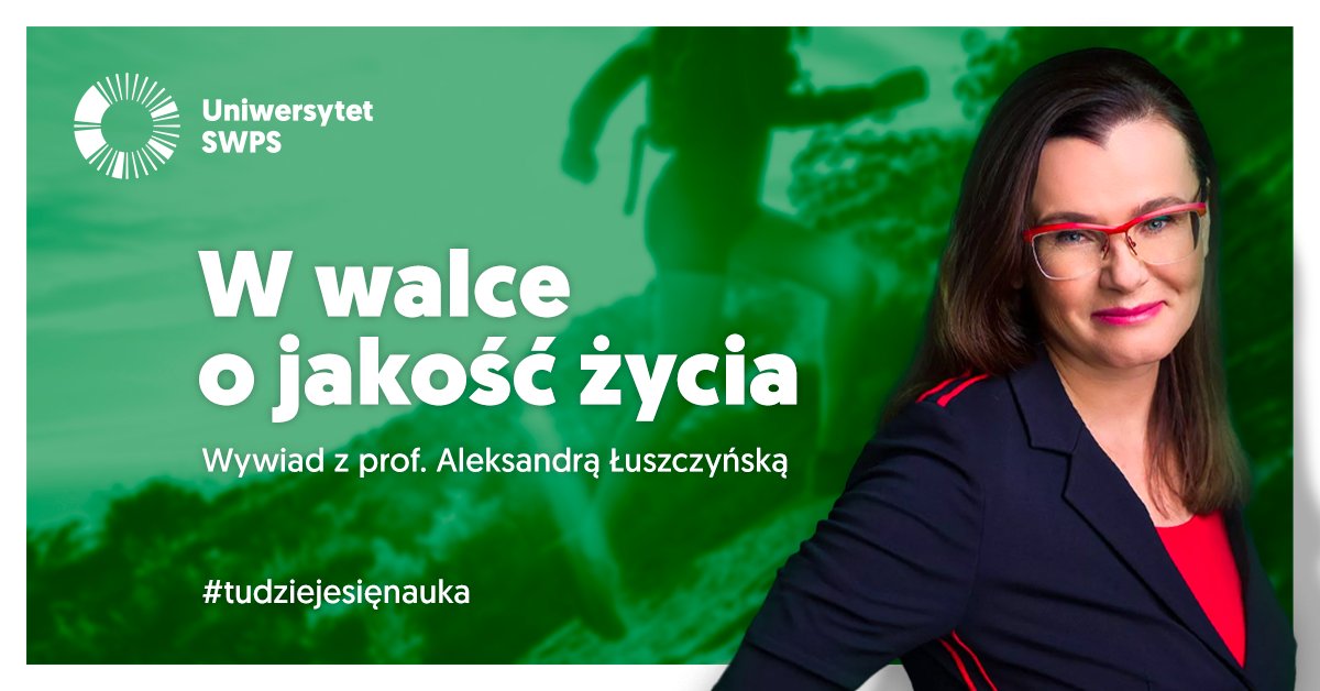 SWPSUniversity's tweet photo. #tudziejesięnauka Zachęcamy do lektury wywiadu o przełomowych badaniach, roli współczesnego naukowca i chorobach przyszłości z psycholożką zdrowia, wybitną badaczką #UniwersytetSWPS, prof. dr hab. Aleksandrą Łuszczyńską.

Cały wywiad: https://t.co/cFsZHZGY4I https://t.co/h6SqtWzCzJ