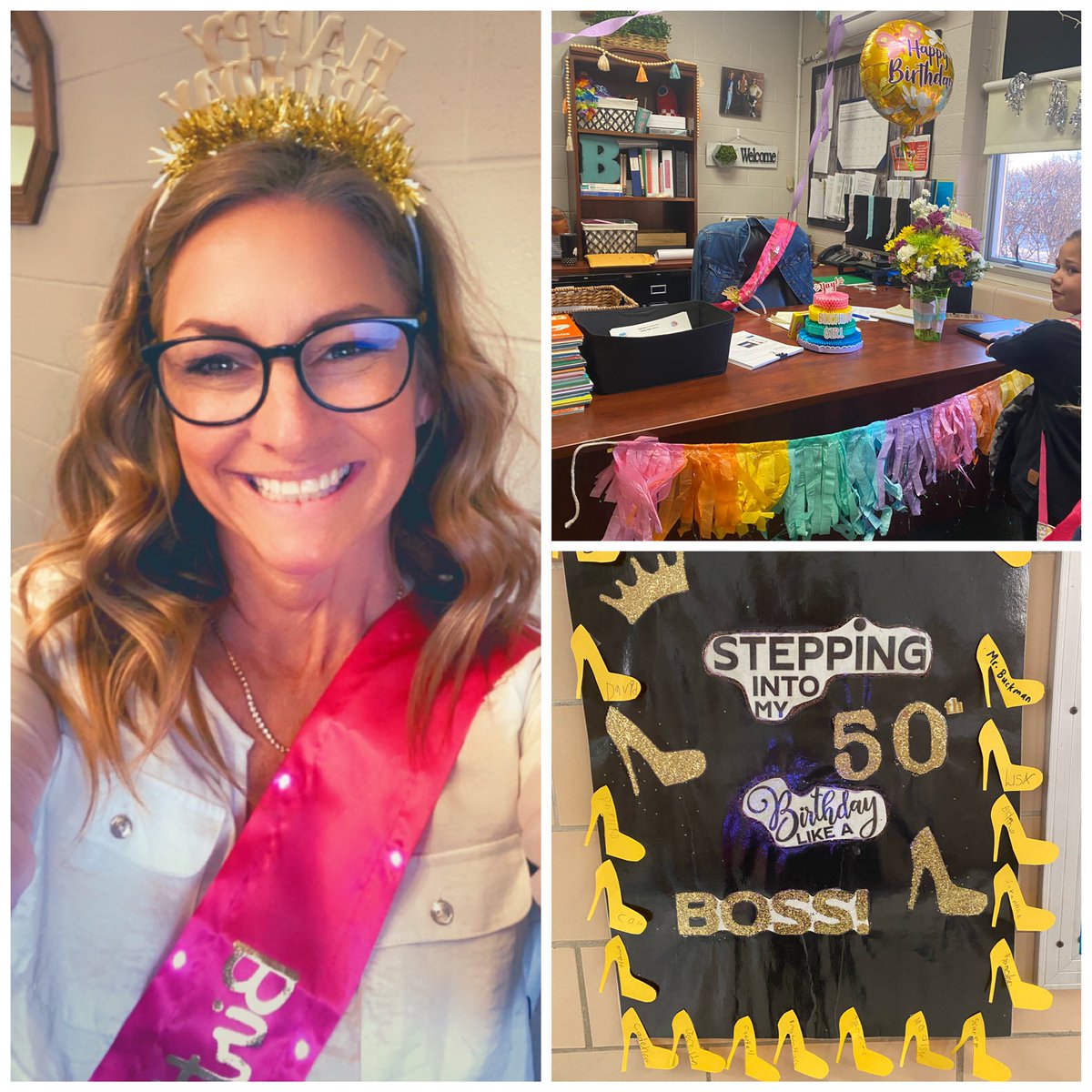 Thank you for helping me celebrate the big 5-0 this week. The students and staff made my day extra special!!