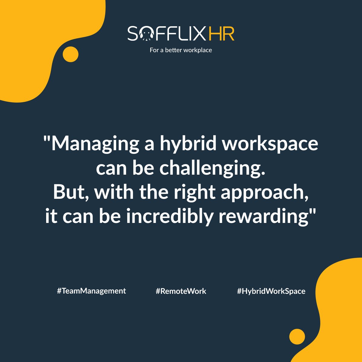 Here are some key insights to help you succeed:
• Communication is key.
• Flexibility is crucial
• Technology is your friend
• Trust is essential
• Employee well-being is a priority

#hybridworkspace #remotework #teammanagement