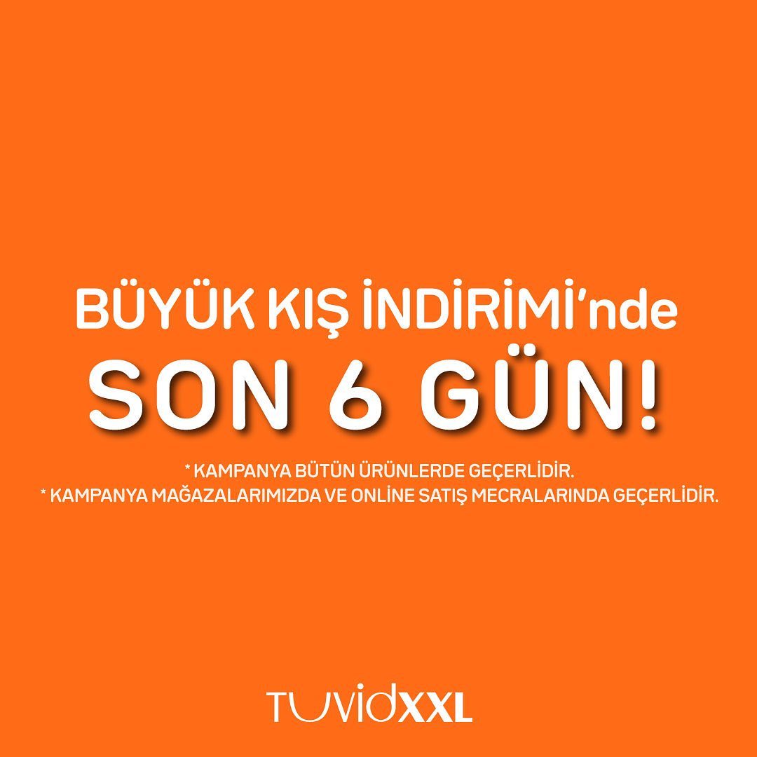 ‼️Tüm Ürünlerde Geçerli‼️
👉🏻 tuvidxxl.com
600₺’lık alışverişe 100₺ İNDİRİM 📣
1000₺’lık alışverişe 250₺ İNDİRİM📣
(Her 1000₺’lık alışverişe 250₺ İNDİRİM)
#indirim #tuvidxxl