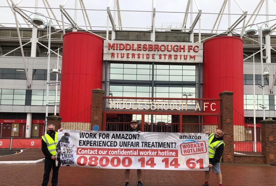 “As a temp on a zero hour contract I get 4 hours’ notice of next shift but often 5 minutes notice that the shift is cancelled” Work for Amazon? Concerned about working conditions? Contact our confidential hotline 08000 14 14 61 / bit.ly/AZH0tline

#ActionOnAmazon